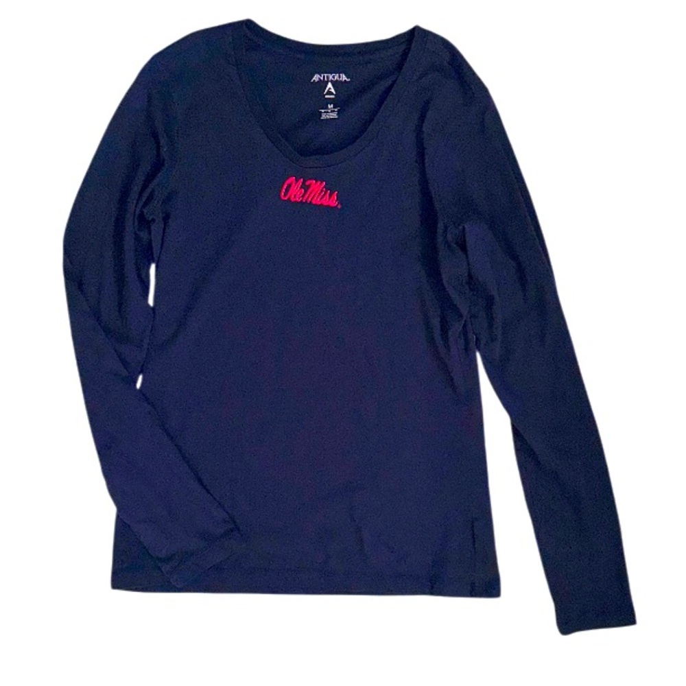 Antigua Ole Miss navy cotton shirt women’s top size medium